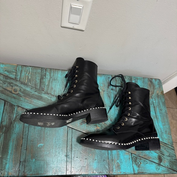 Stuart Weitzman Sondra Pearl Bootie Black Size 11M - Picture 8 of 16